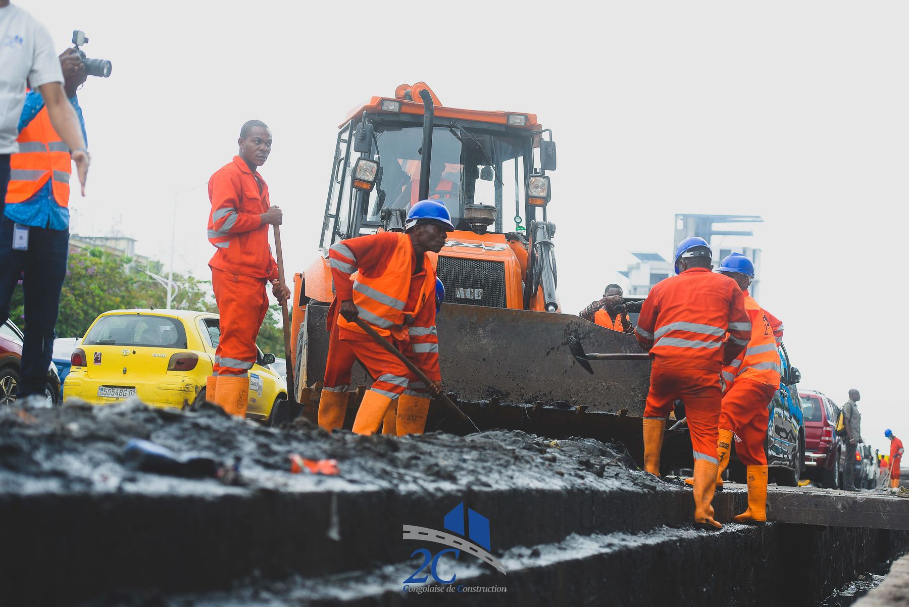Travaux de curage  réalisés par La Congolaise de Construction SARL